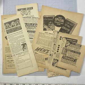 Vintage Ephemera Print Ads Railroad Magazine 1954 2oz Ads Hobby Collage